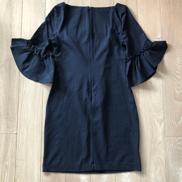Banana Republic Ponte Flutter-Sleeve Boat Neck Dress in Navy Size 10 - Picture 9 of 10